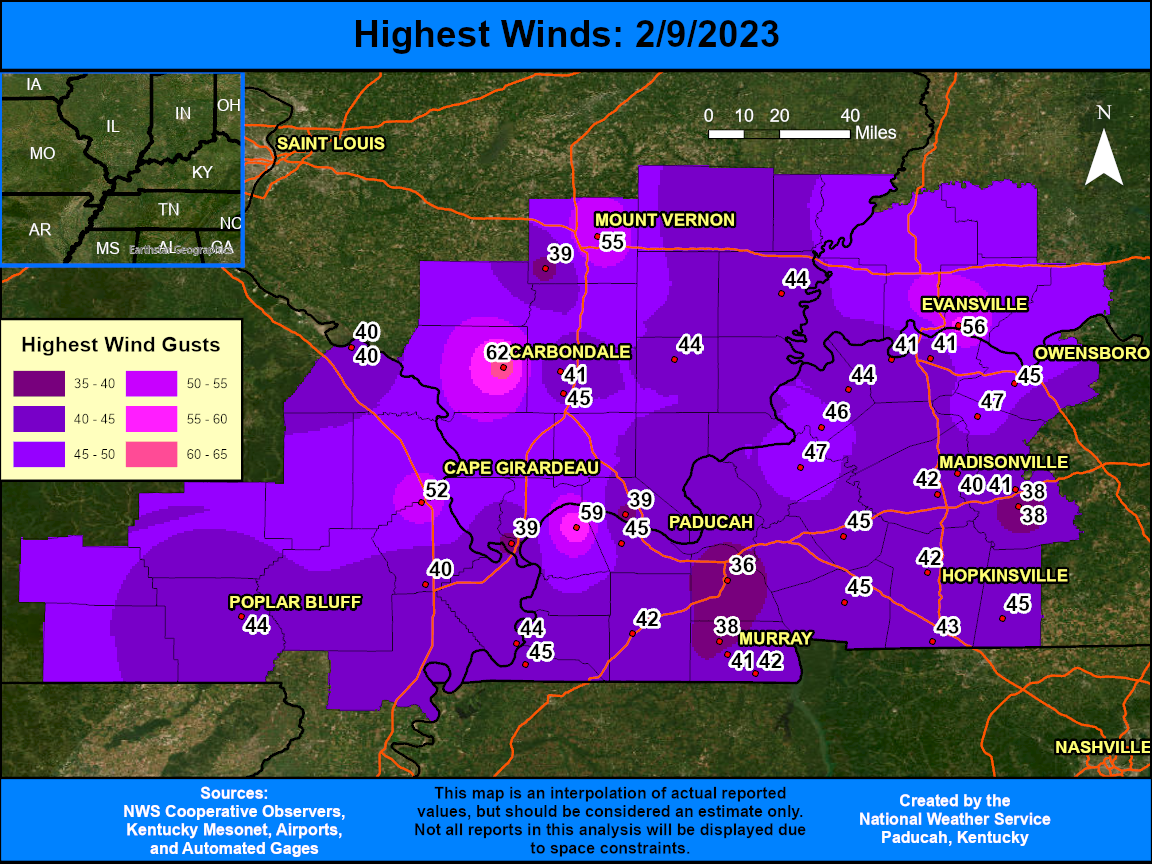 Summary of February 89, 2023 Wind and Flooding